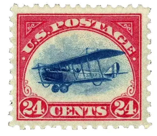Inverted Jenny, États-Unis 1918 4,86 millions de dollars