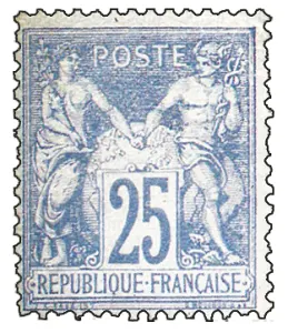 N 68. 25c outremer Sage type1