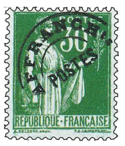 Préoblitéré n 69. 30c vert Paix